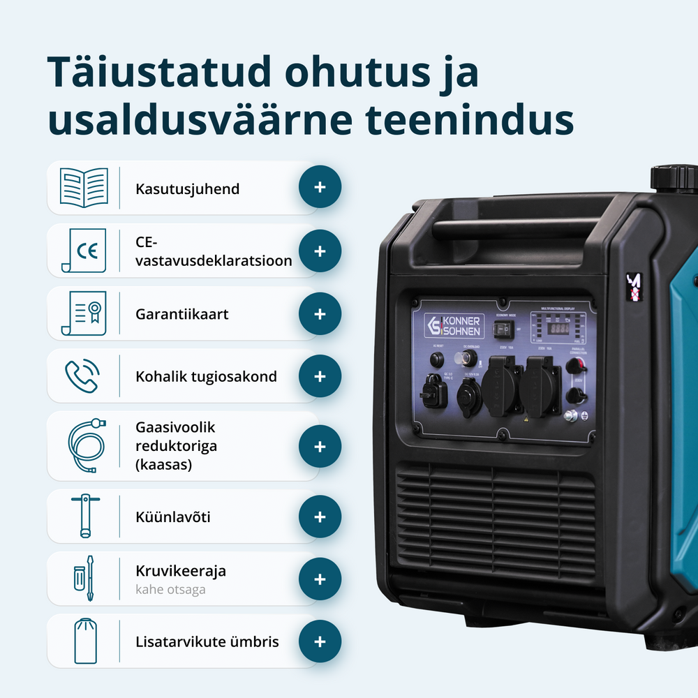 LPG/bensiin invertergeneraator KS 4000iEG S