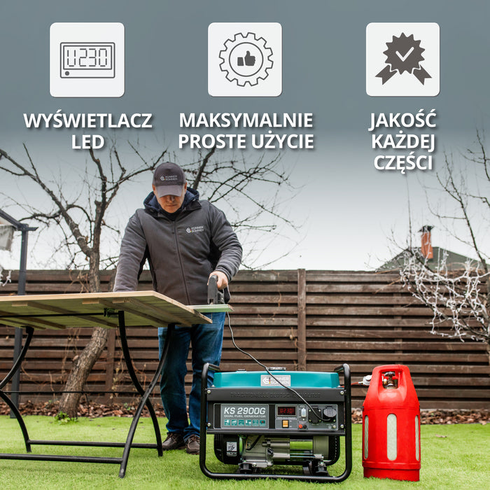 LPG/Benzininis generatorius "Könner & Söhnen" KS 2900G