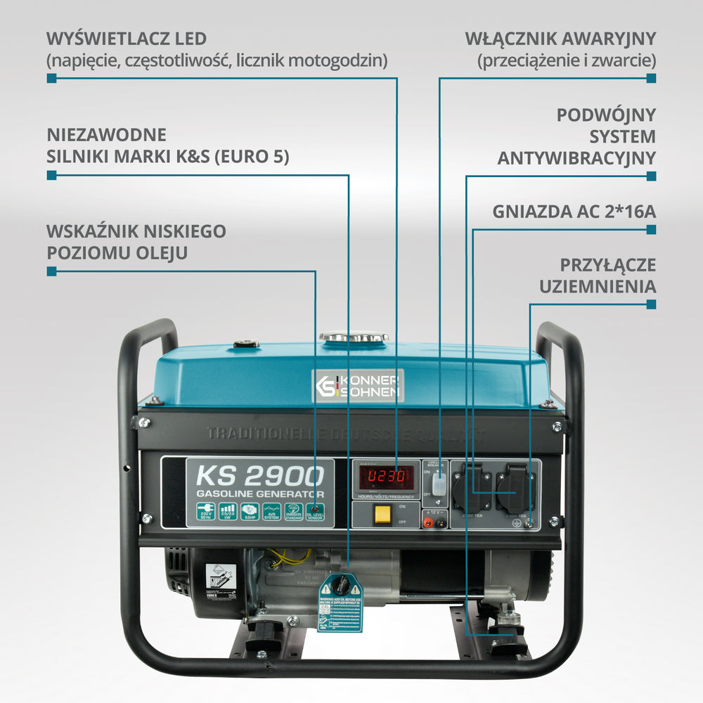 Generator benzynowy „Könner & Söhnen” KS 2900