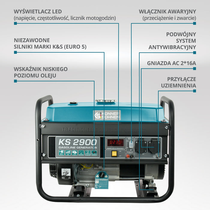 Generator benzynowy „Könner & Söhnen” KS 2900