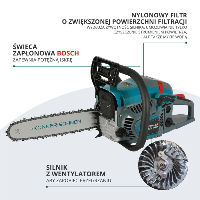 Benzīna motorzāģis KS CS21G-13