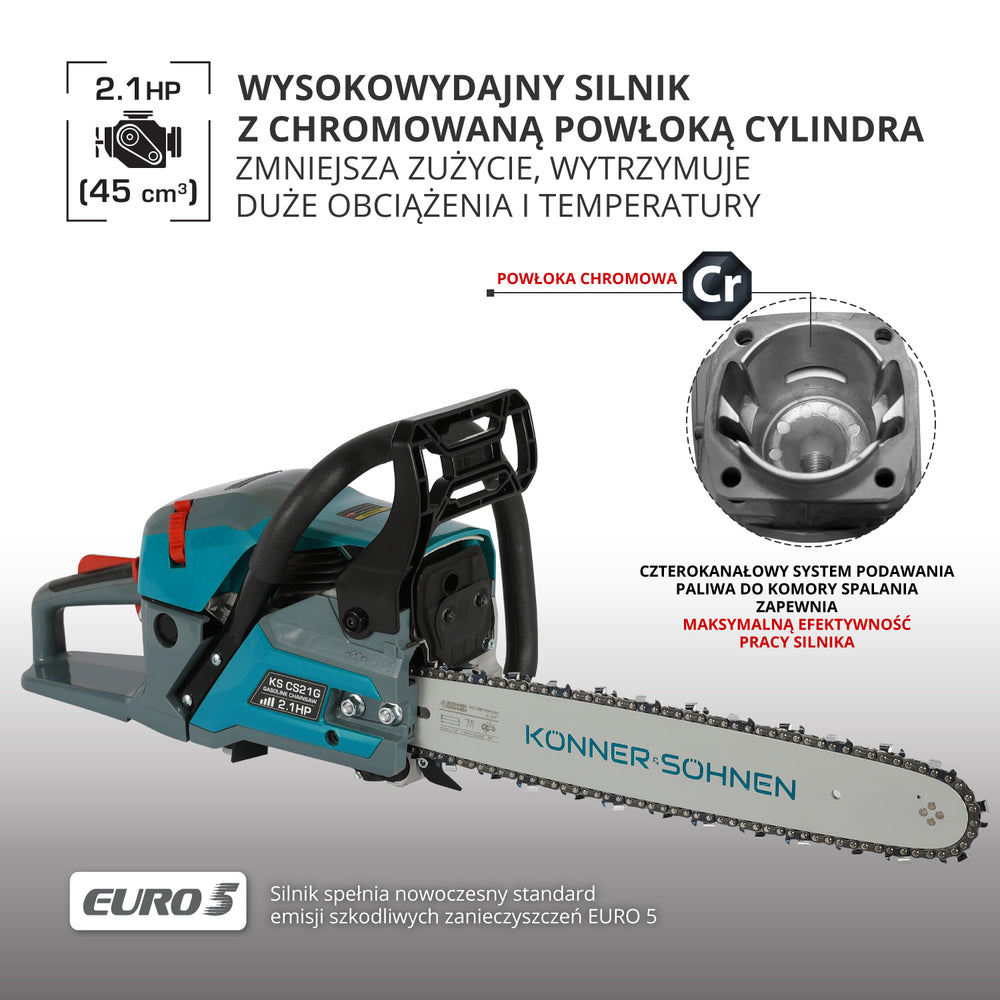 Benzīna motorzāģis KS CS21G-16
