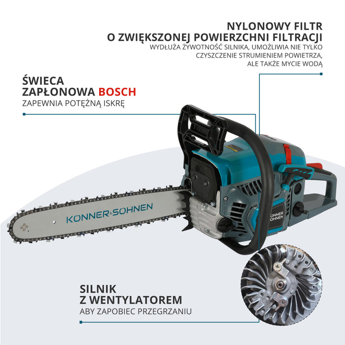 Benzīna motorzāģis KS CS21G-16