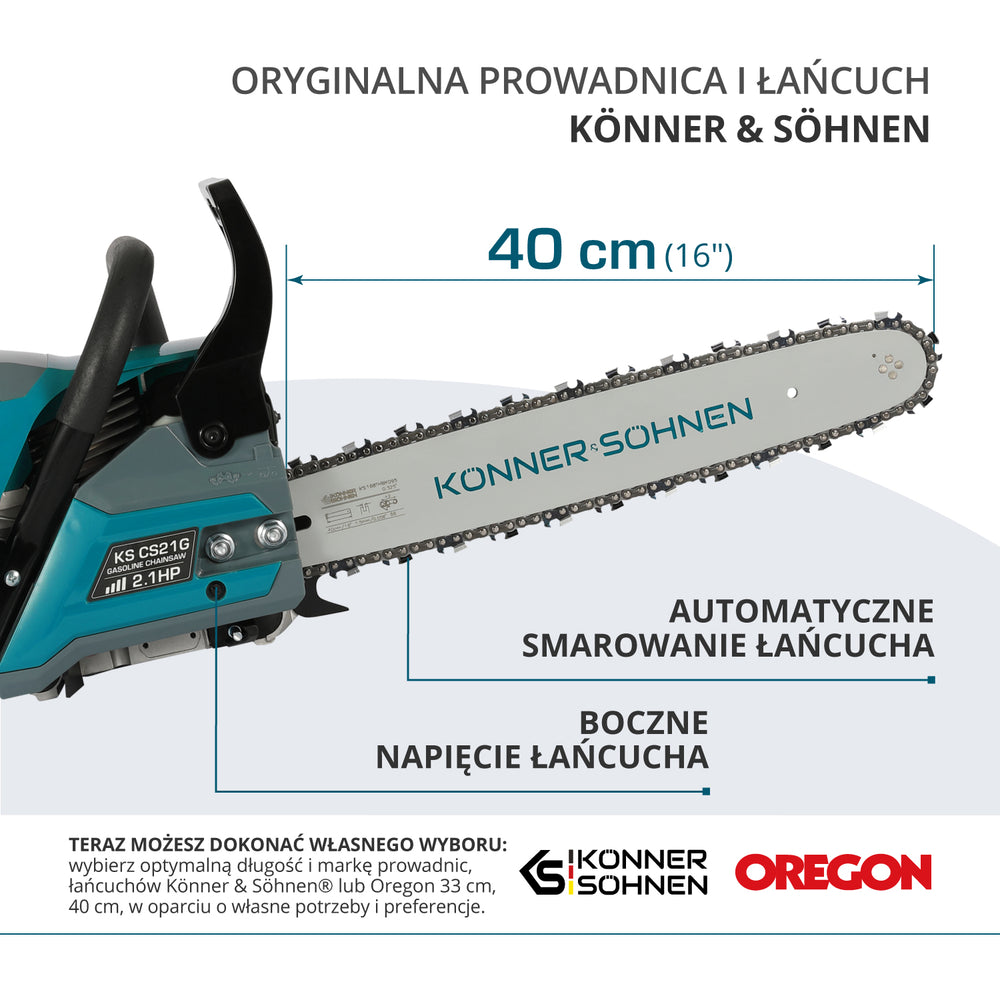 Benzīna motorzāģis KS CS21G-16