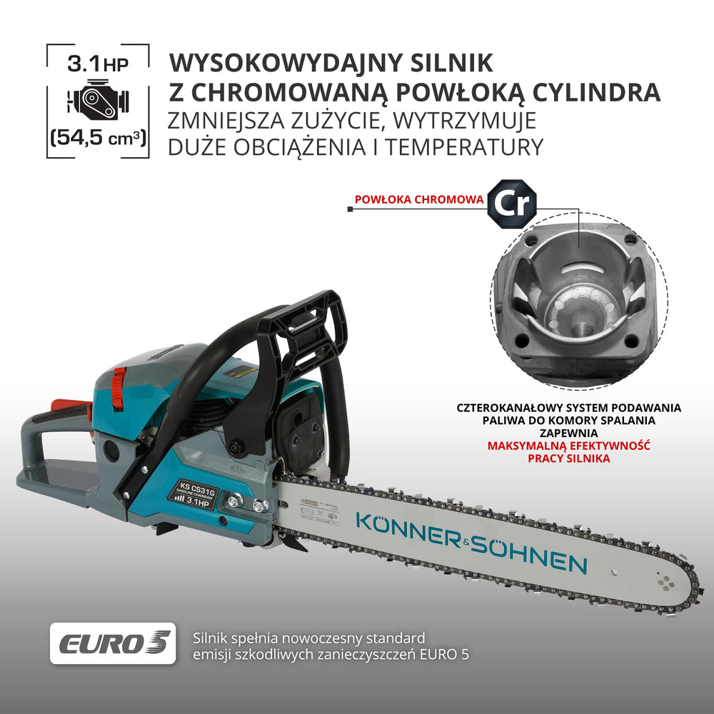 Benzininis grandininis pjūklas KS CS31G-16