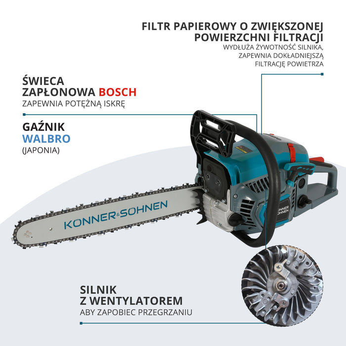 Benzininis grandininis pjūklas KS CS31G-16