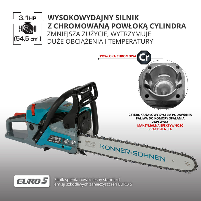 Benzininis grandininis pjūklas KS CS31G-18