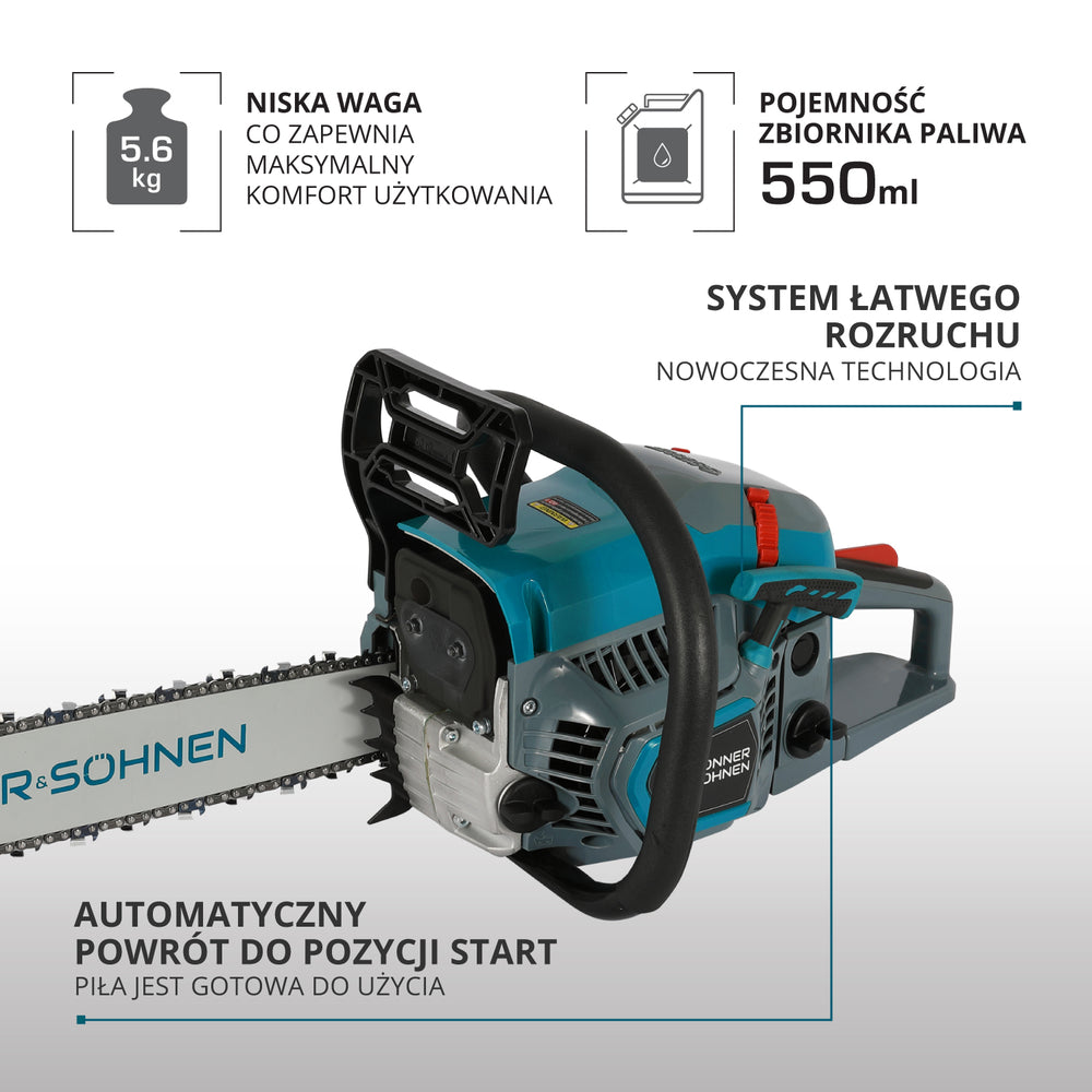 Benzininis grandininis pjūklas KS CS31G-18