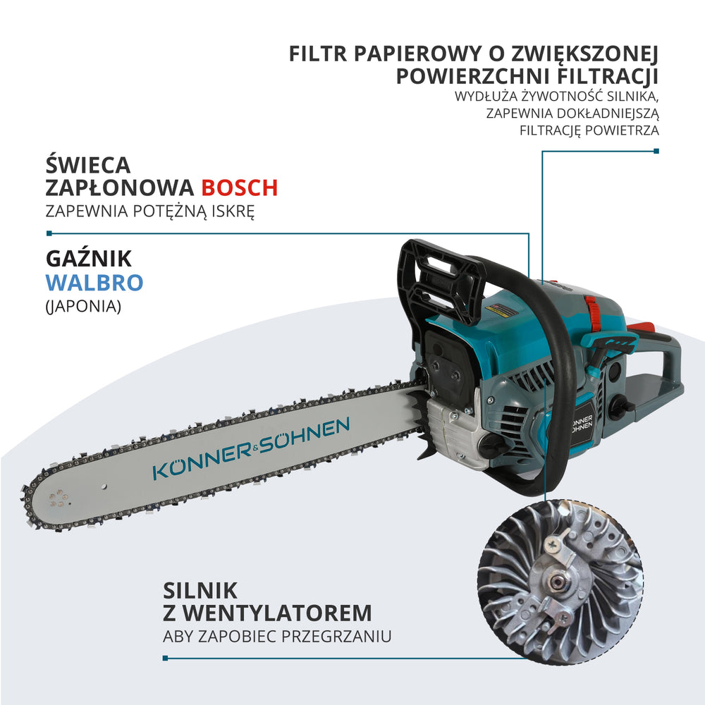 Benzininis grandininis pjūklas KS CS31G-20