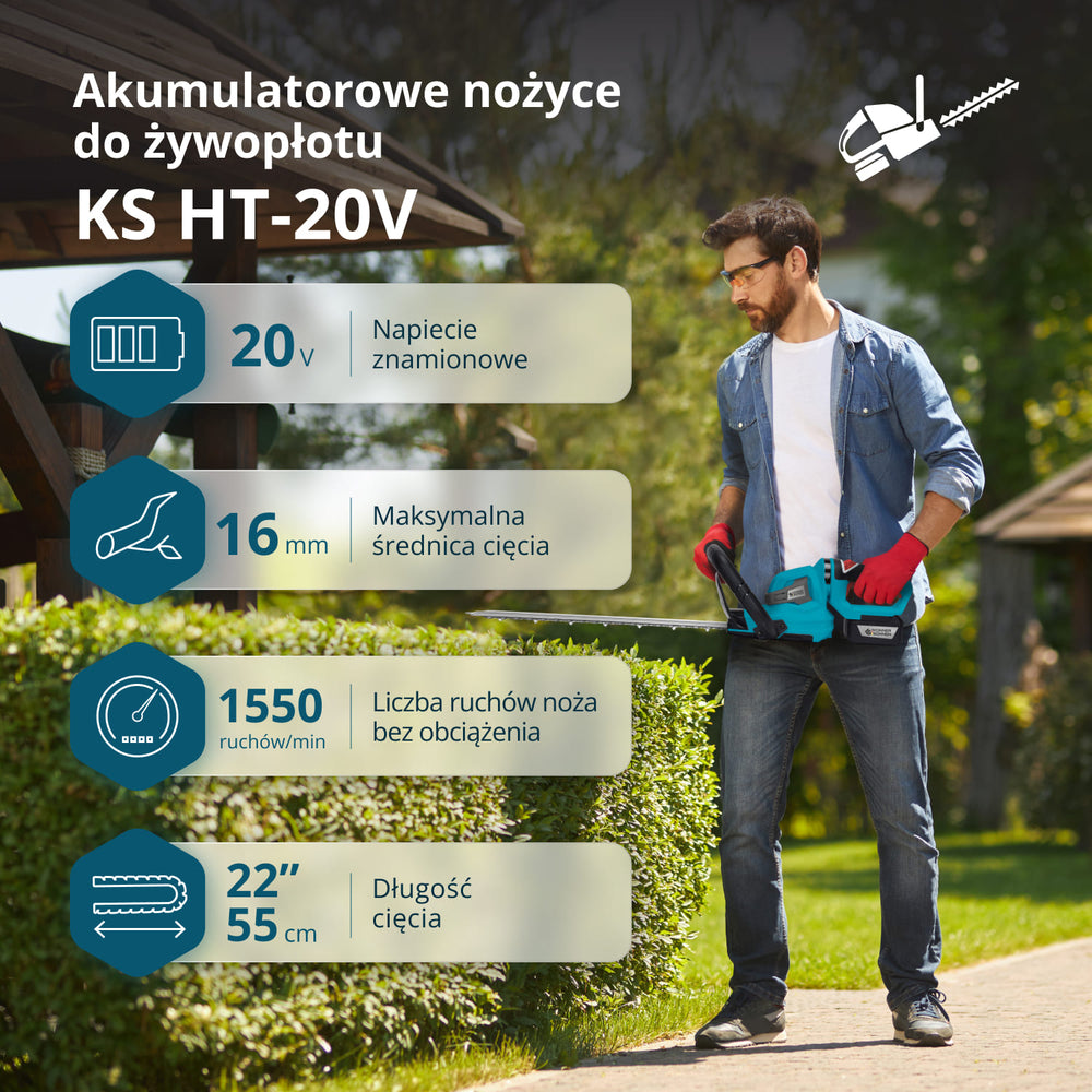 Juhtmeta hekilõikur KS HT-20V