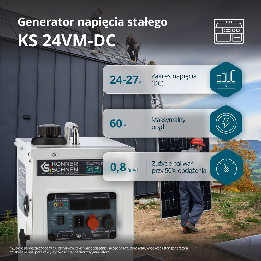 KS 24VM-DC līdzstrāvas ģenerators