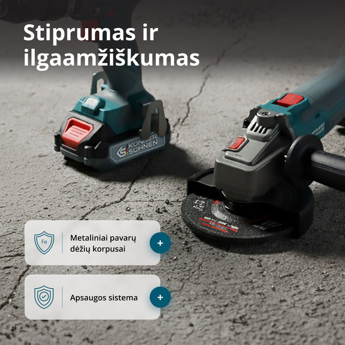 Belaidis pagrindinis rinkinys KS IDAGB 20V RINKINYS 1