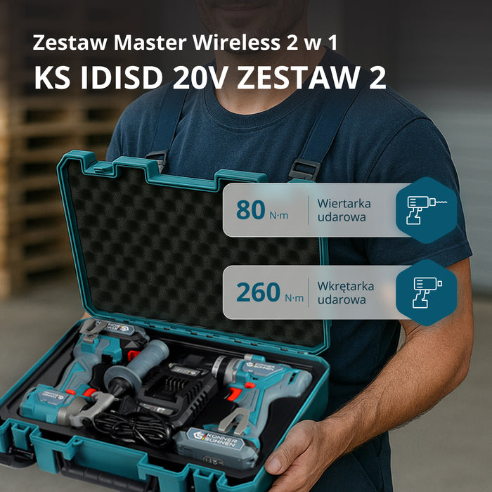 Vezeték nélküli Mester Készlet 2 az 1-ben KS IDISD 20V KÉSZLET 2