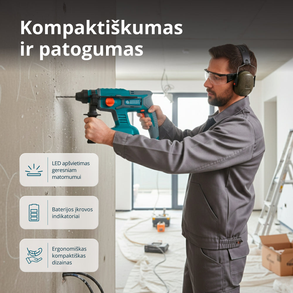 Belaidis Master Rinkinys 3-in-1 Komplektas KS RHAGD 20V RINKINYS 3