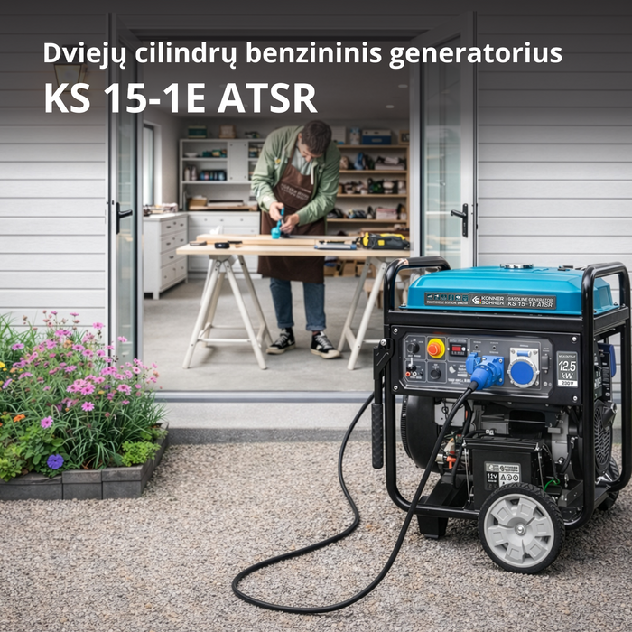Benzininis generatorius "Könner & Söhnen" KS 15-1E ATSR