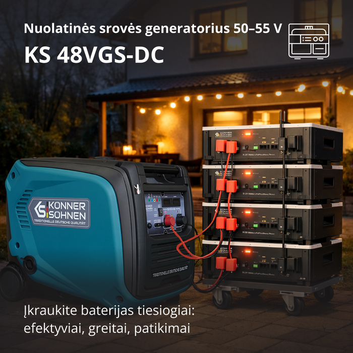 KS 48VGS-DC nuolatinės srovės generatorius, versija 50–55V