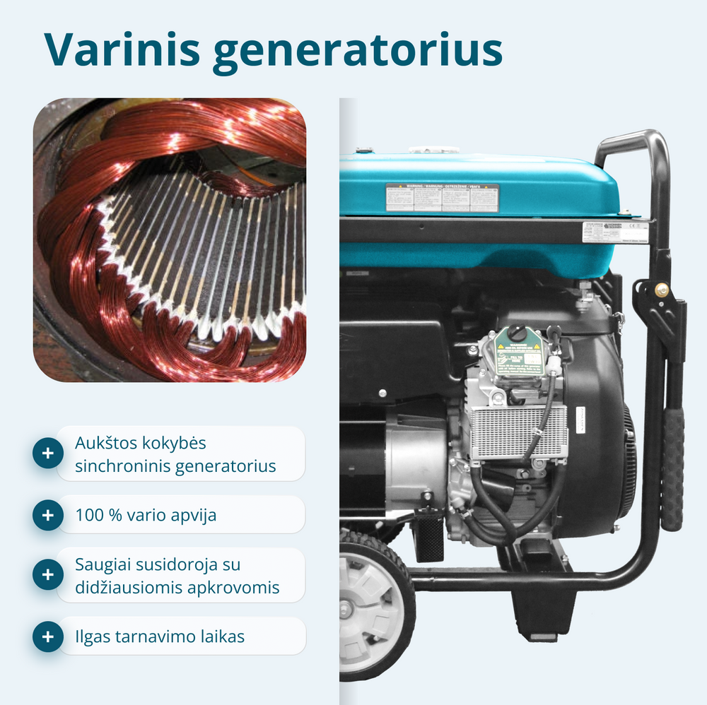Benzininis generatorius "Könner & Söhnen" KS 15-1E ATSR