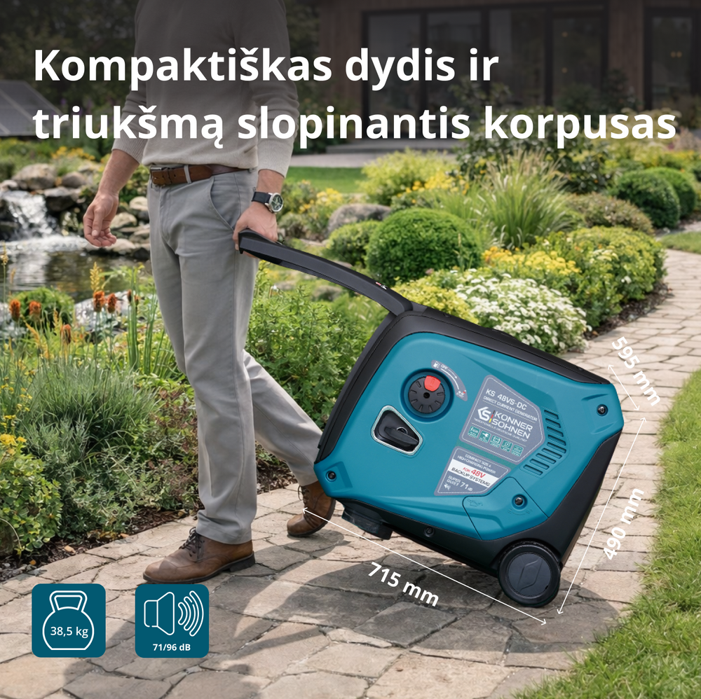 KS 48VS-DC nuolatinės srovės generatorius, versija 50–55V