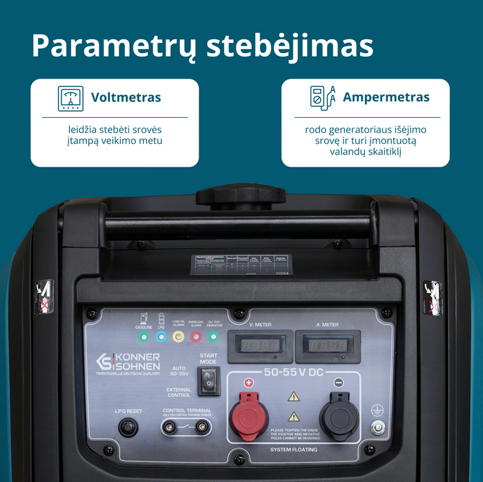 KS 48VGS-DC nuolatinės srovės generatorius, versija 50–55V