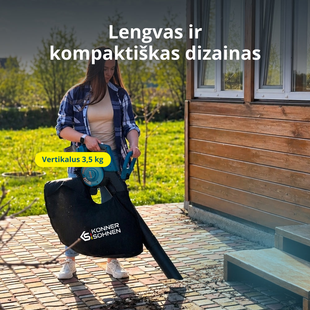 Belaidis sodo dulkių siurblys-pūtiklis KS LBV-40V