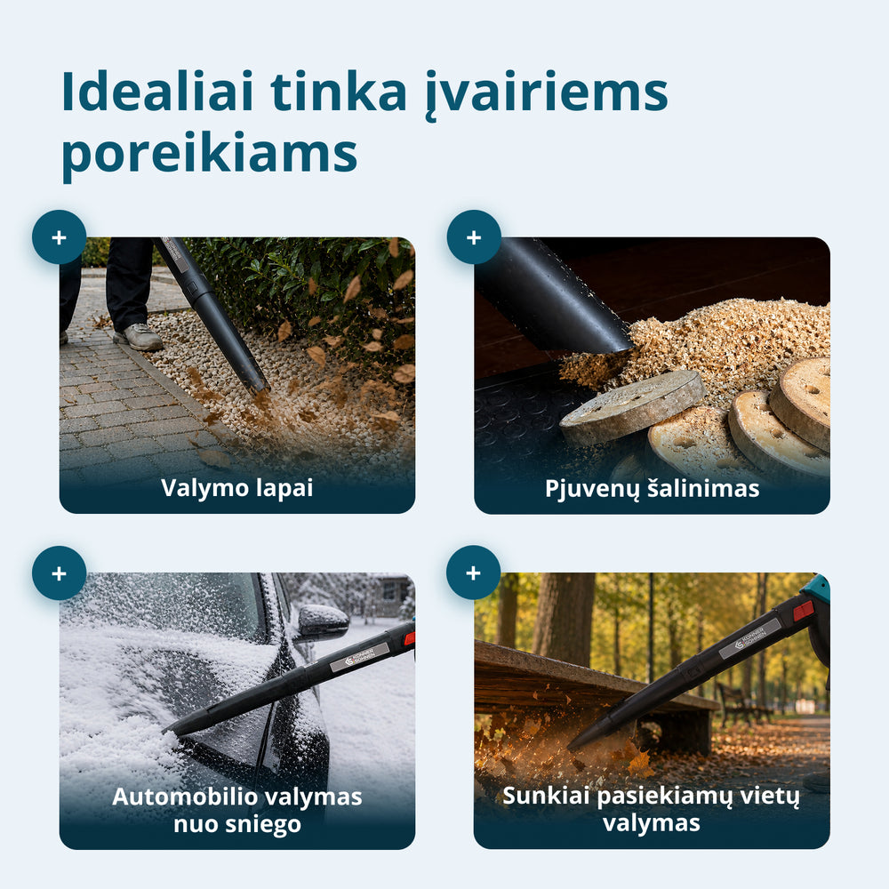 Belaidis sodo dulkių siurblys-pūtiklis KS LBV-40V