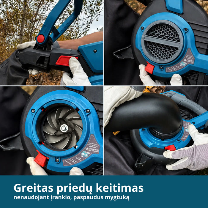 Belaidis sodo dulkių siurblys-pūtiklis KS LBV-40V