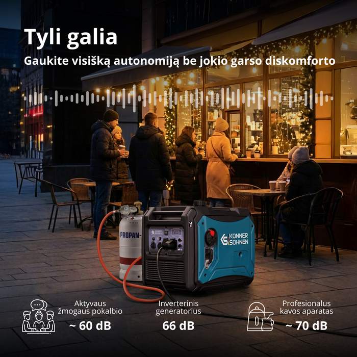 LPG/benzino inverterinis generatorius KS 4000iEG S
