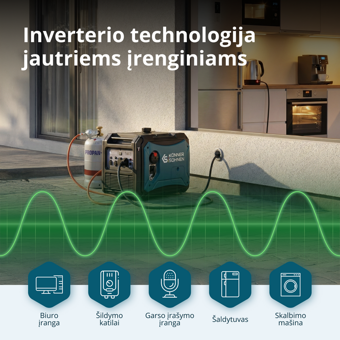 LPG/benzino inverterinis generatorius KS 4000iEG S