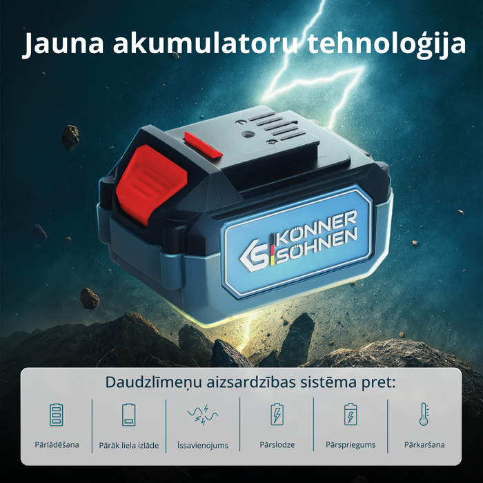 Bezvadu elektriskās atzarošanas šķēres KS CPS20V-40