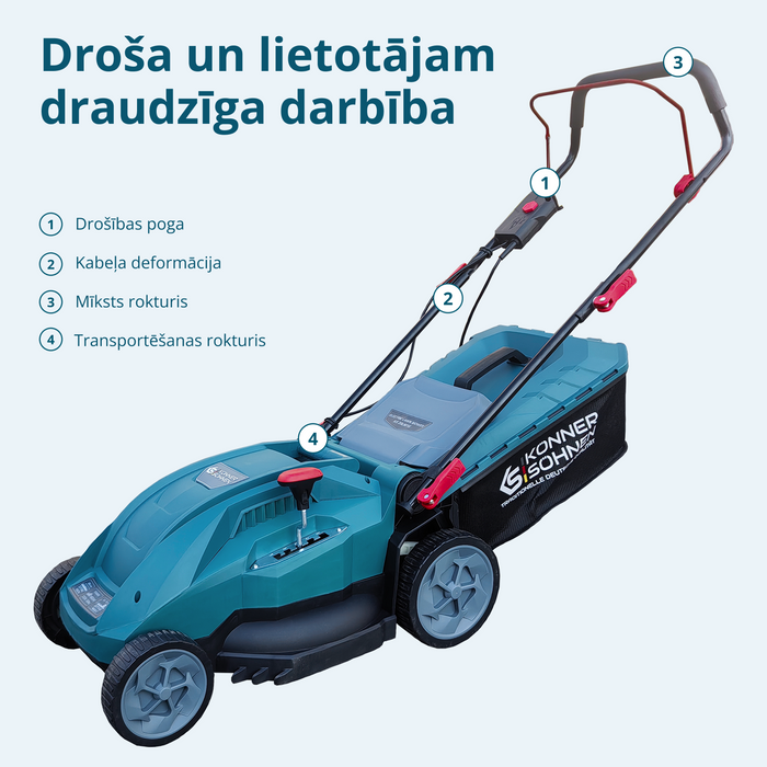 Elektriskā zāles pļaujmašīna KS 38LM16