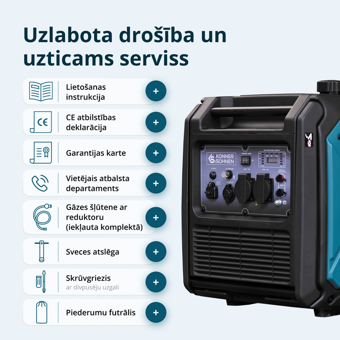 LPG/benzīna invertora ģenerators KS 4000iEG S