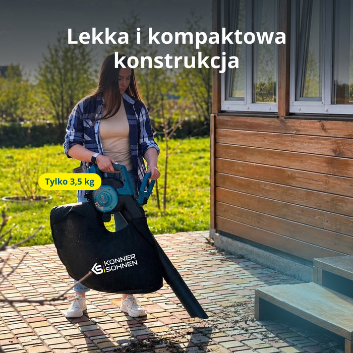 Akumulatorowy ogrodowy odkurzacz z dmuchawą 2 w 1 KS LBV-40V