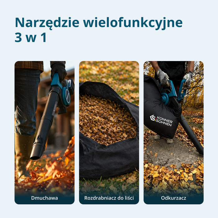 Akumulatorowy ogrodowy odkurzacz z dmuchawą 2 w 1 KS LBV-40V