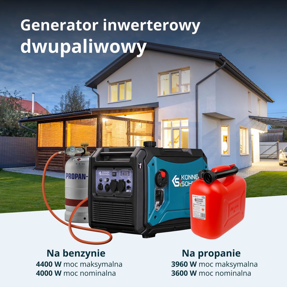 LPG/benzin inverteres generátor KS 4000iEG S