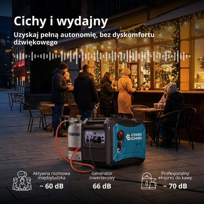 LPG/benzin inverteres generátor KS 4000iEG S
