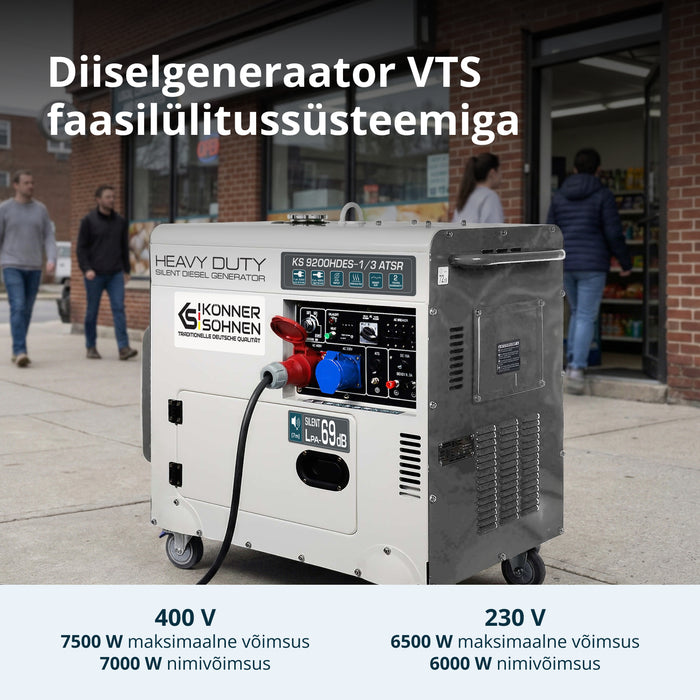 Diiselgeneraator "Könner & Söhnen" KS 9200HDES-1/3 ATSR (EURO V)