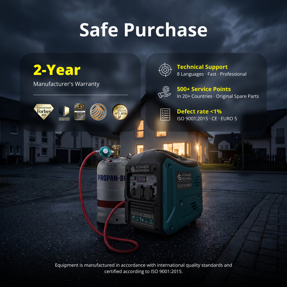 LPG/gasoline inverter generator KS 3000iG S