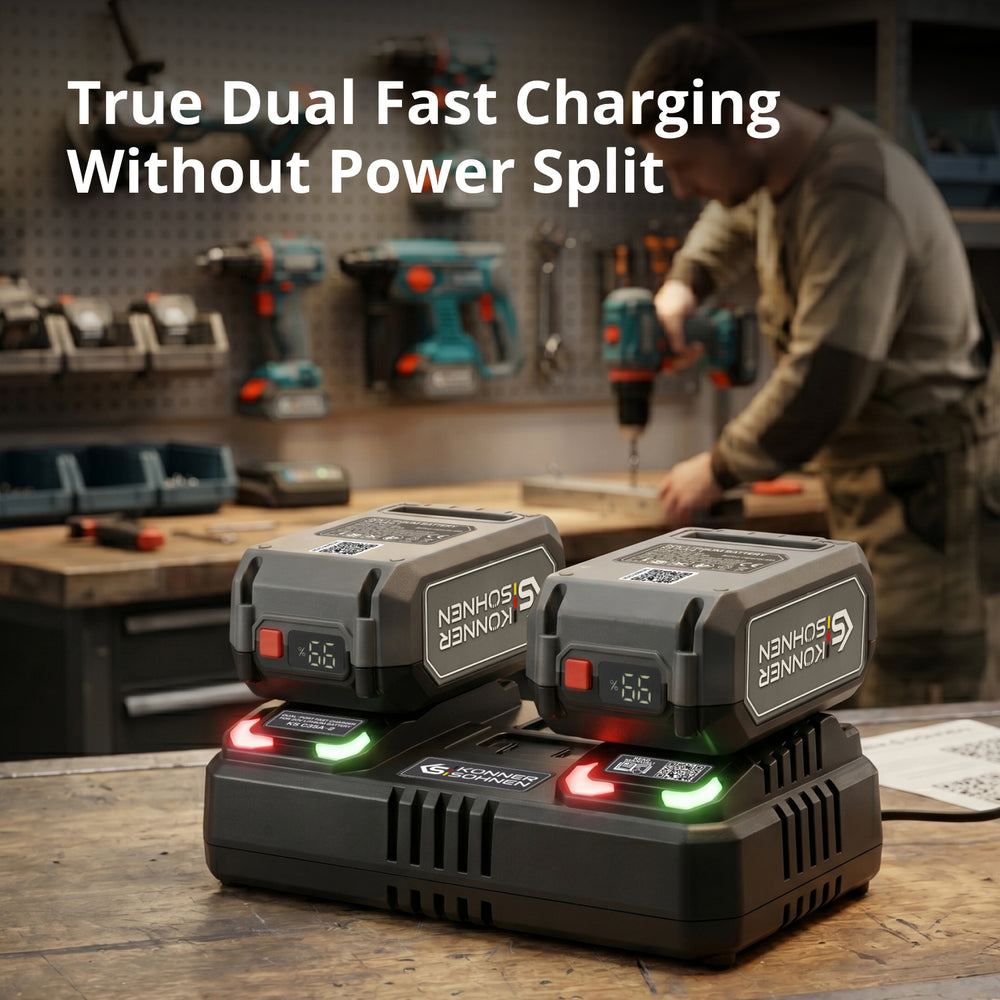 Dual charger for 20V rechargeable batteries KS C35A-2
