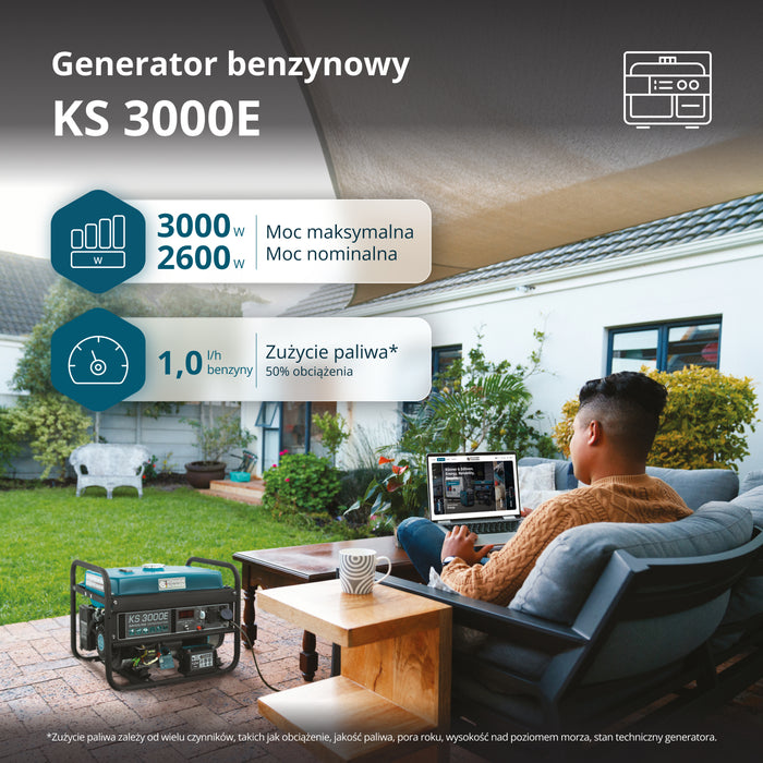 Benzingenerátor „Könner & Söhnen” KS 3000E