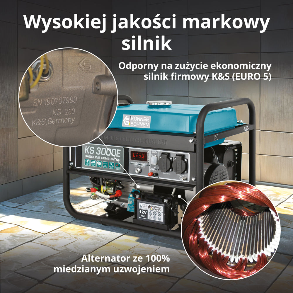 Benzingenerátor „Könner & Söhnen” KS 3000E
