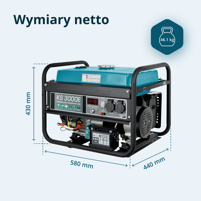 Benzingenerátor „Könner & Söhnen” KS 3000E