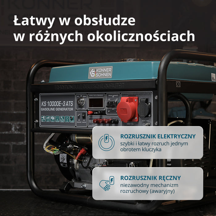 Benzininis generatorius "Könner & Söhnen" KS 10000E-3 ATS