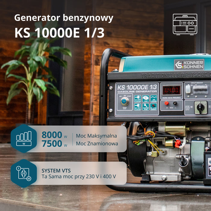 Bensiinigeneraator "Könner & Söhnen" KS 10000E 1/3