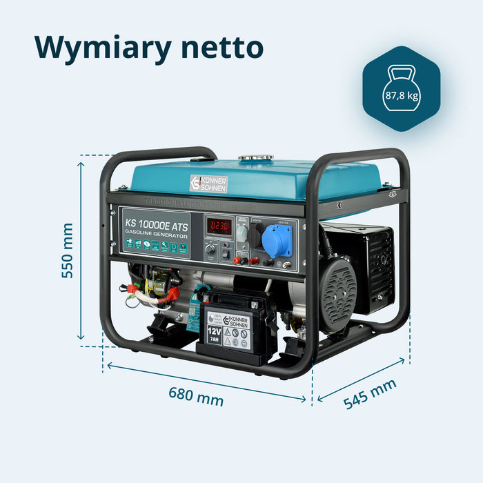 Benzīna ģenerators "Könner & Söhnen" KS 10000E ATS
