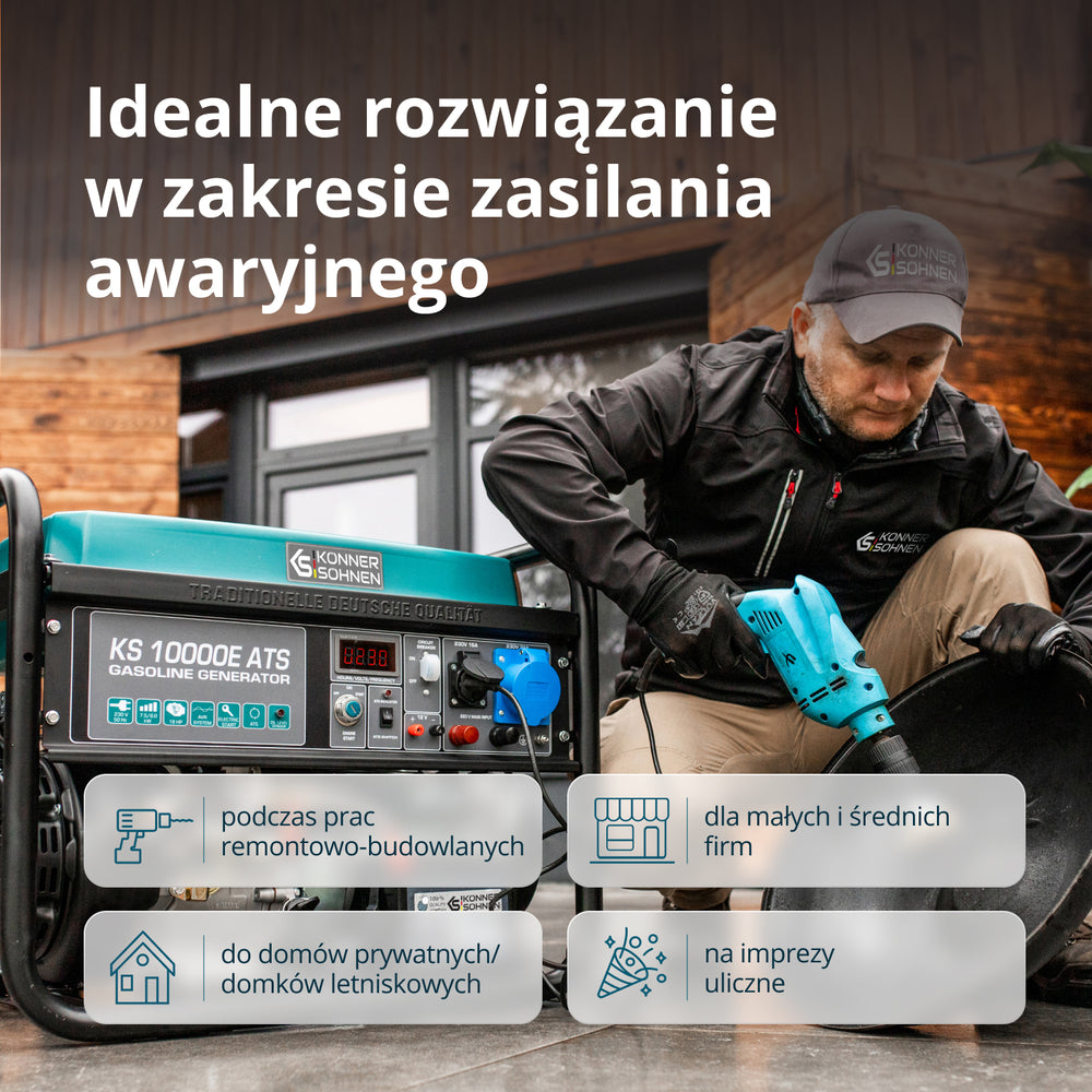 Benzīna ģenerators "Könner & Söhnen" KS 10000E ATS