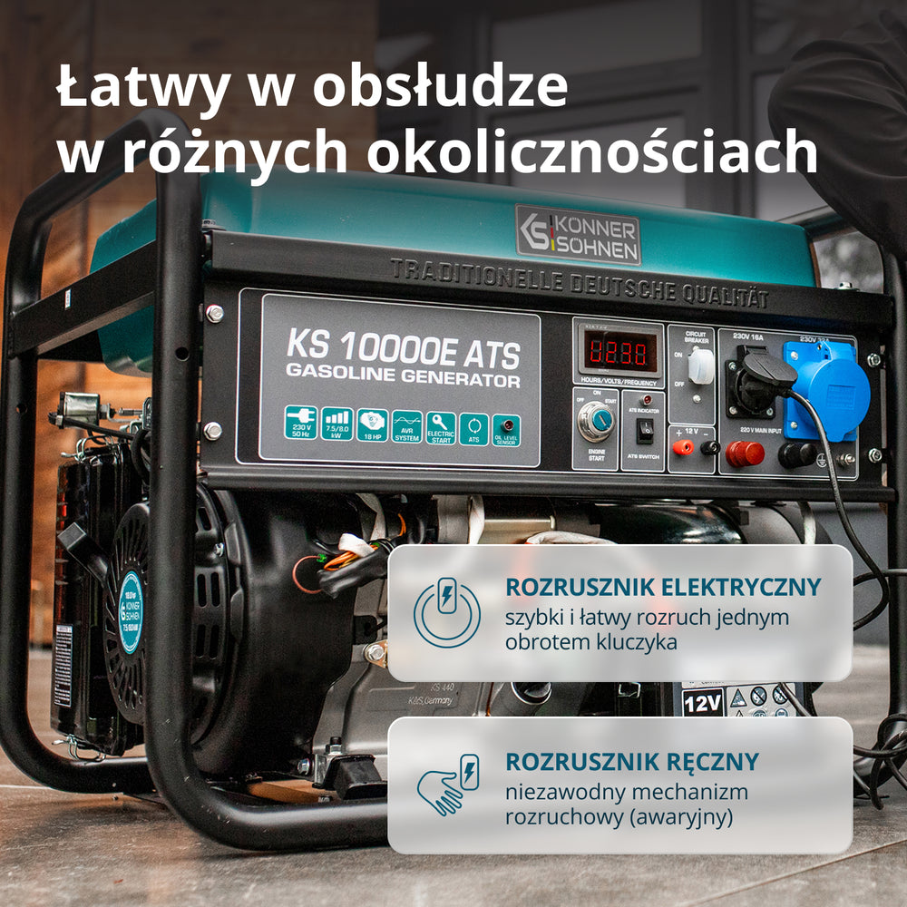 Benzīna ģenerators "Könner & Söhnen" KS 10000E ATS