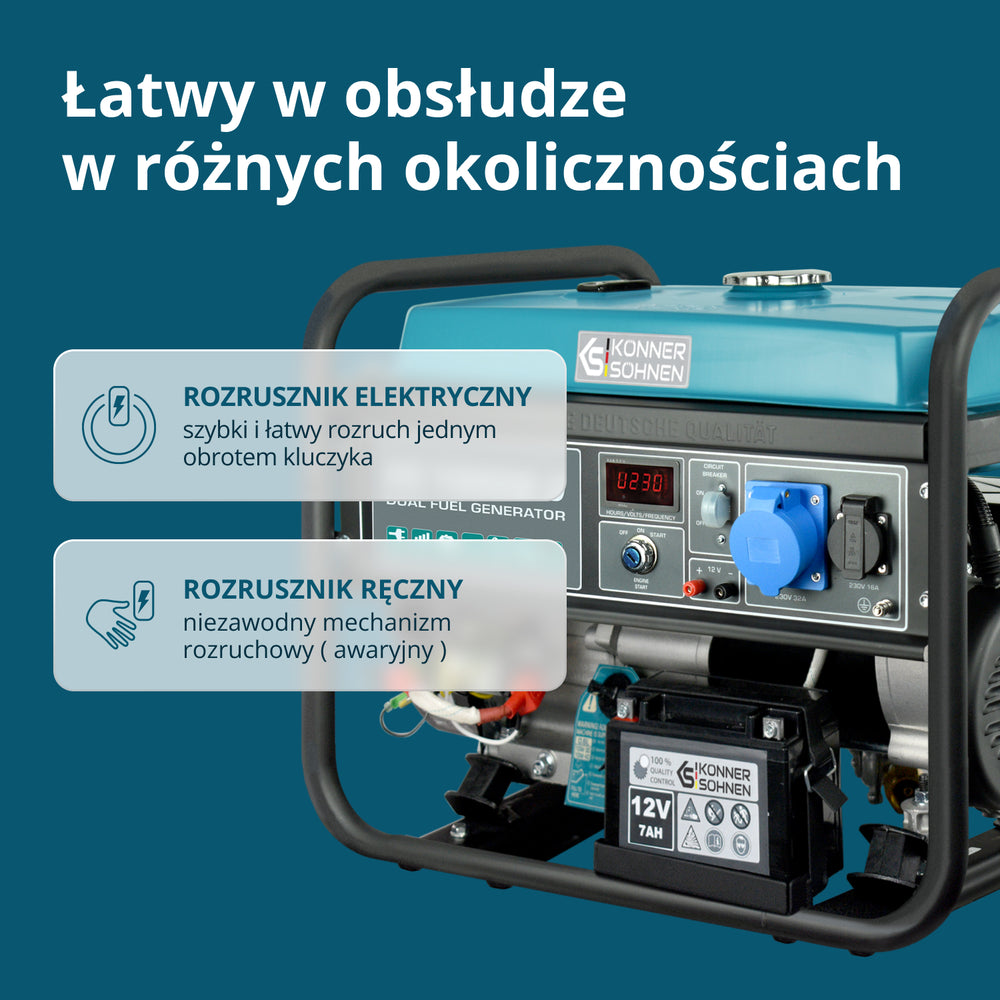 LPG/Benzīna ģenerators "Könner & Söhnen" KS 10000E G