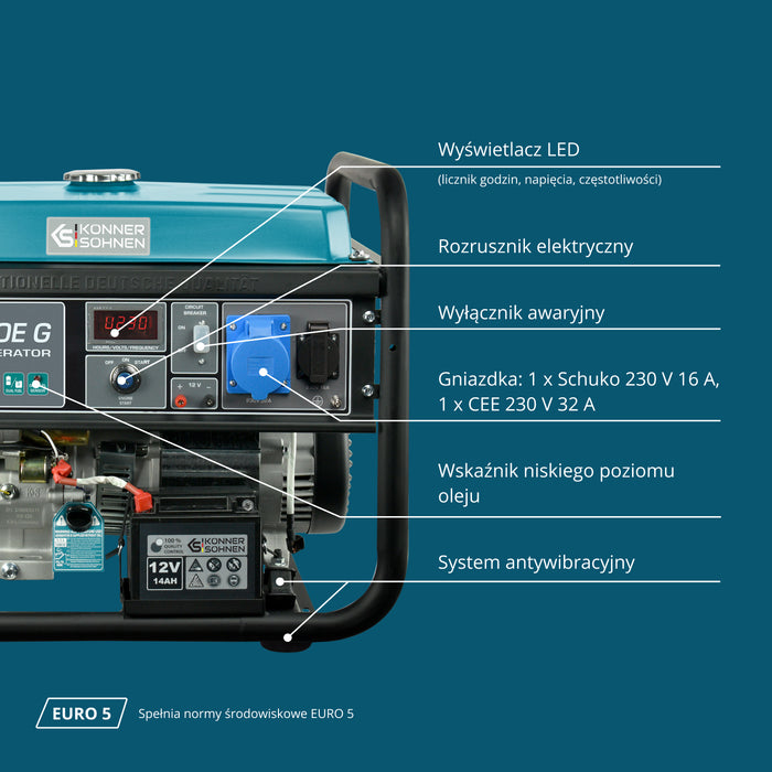 LPG/Benzīna ģenerators "Könner & Söhnen" KS 10000E G