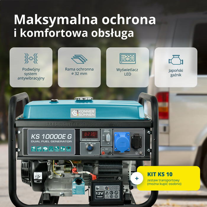 LPG/Benzīna ģenerators "Könner & Söhnen" KS 10000E G
