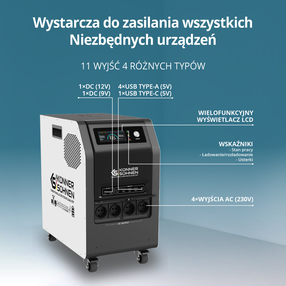 KS 3000PS 3-in-1 Nešiojama Energijos Stotis